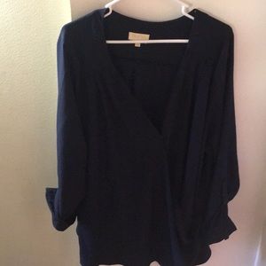 Elegant Epiphany Top in Navy in 3X